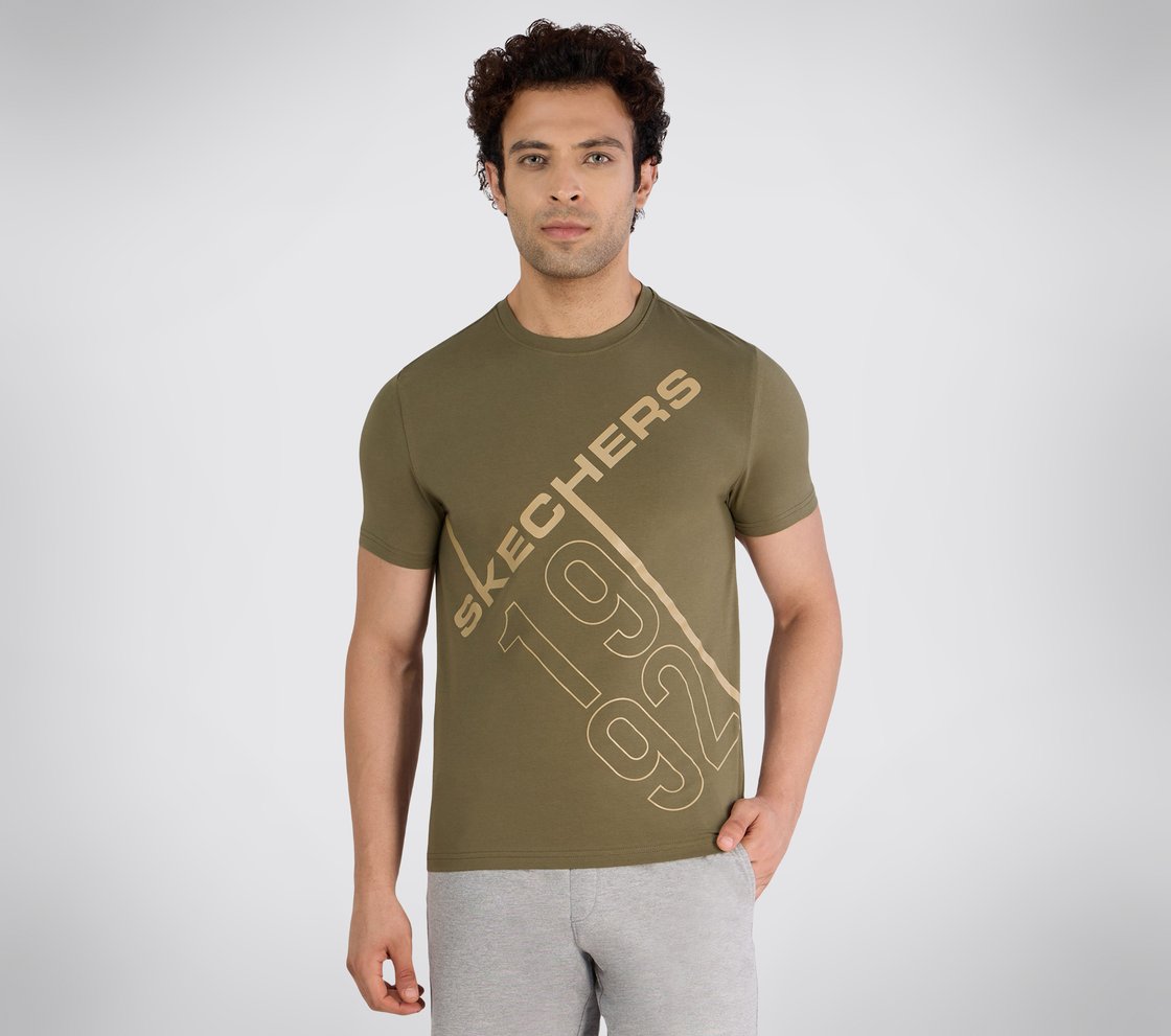 SS SKECHERS 1992 T-SHIRT, OOLIVE Apparel Left View
