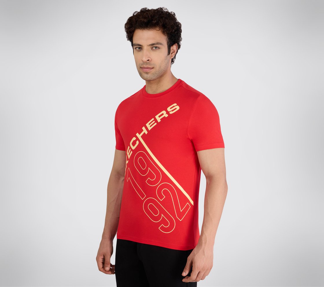 SS SKECHERS 1992 T-SHIRT, RRED Apparel Top View