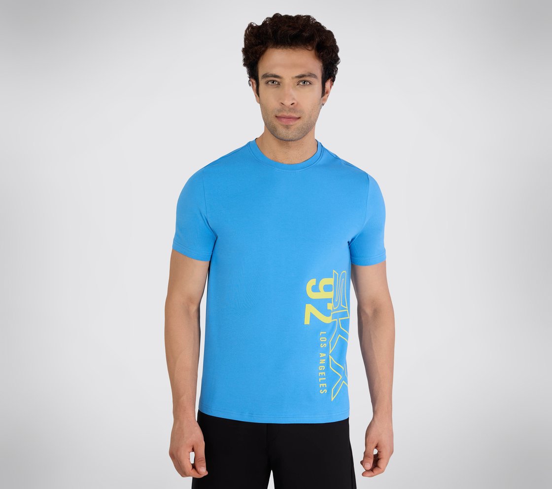 SS SKX GRAPHIC T-SHIRT, PERIWINKLE Apparel Lateral View