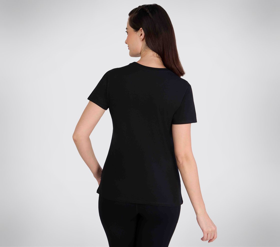 STUD EMBELLISHED ROUND NECK TSHIRT, BBBBLACK Apparel Bottom View