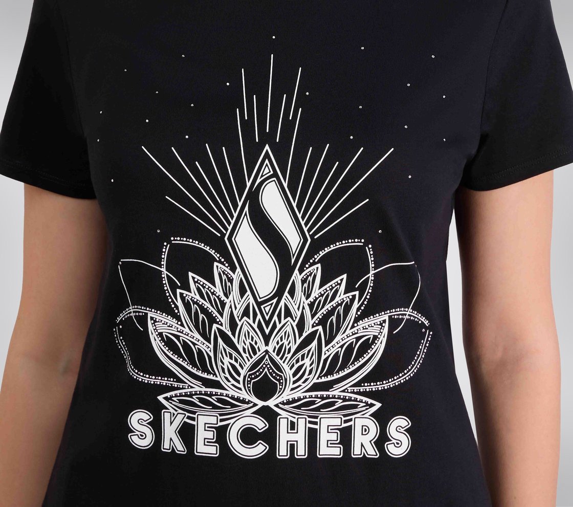 STUD EMBELLISHED ROUND NECK TSHIRT, BBBBLACK Apparel Right View