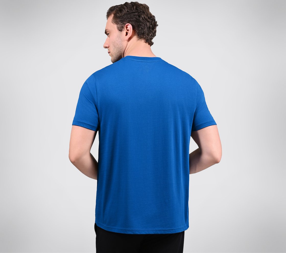 CORE VARSITY DOODLE TEE, BLACK/SILVER/ROYAL Apparel Left View