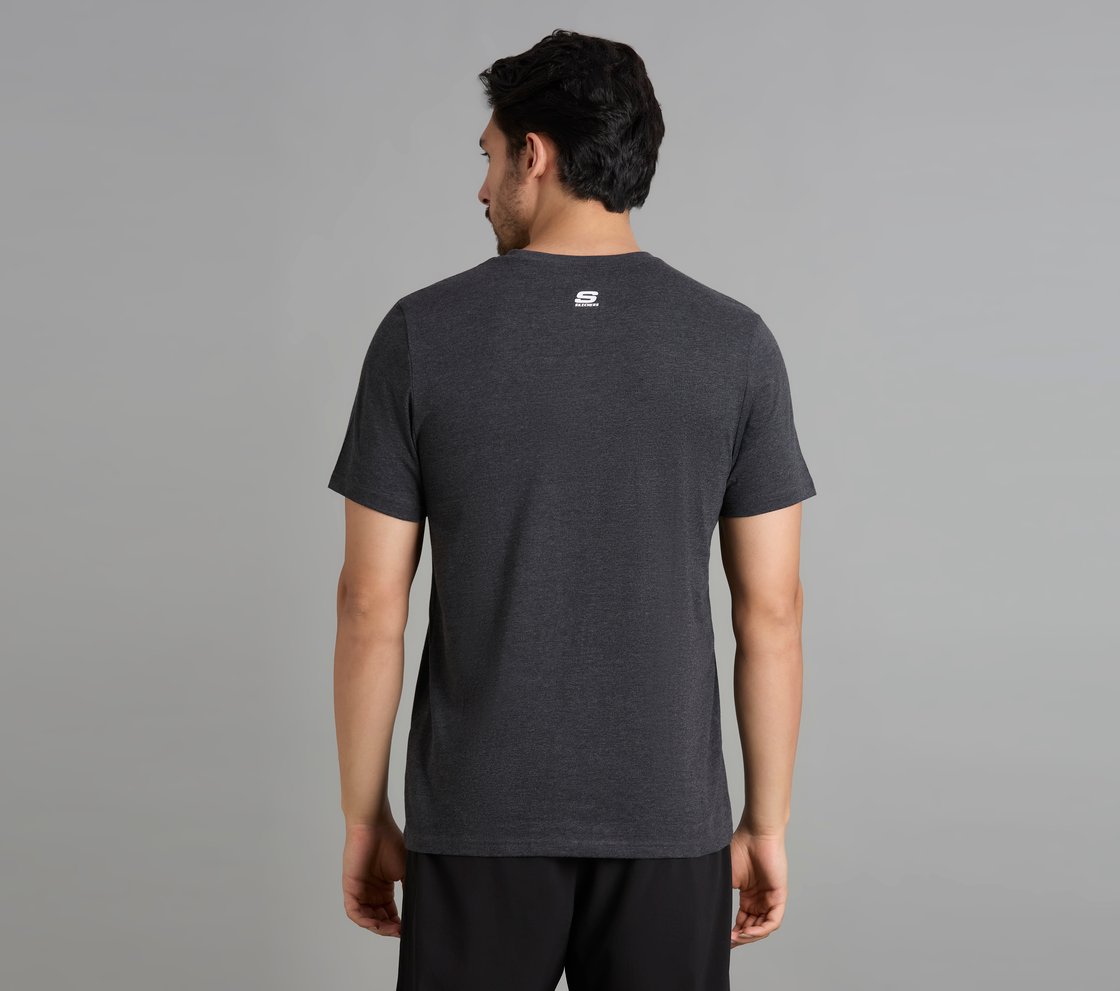 SS CREWNECK T-SHIRT, BLACK/CHARCOAL Apparel Left View