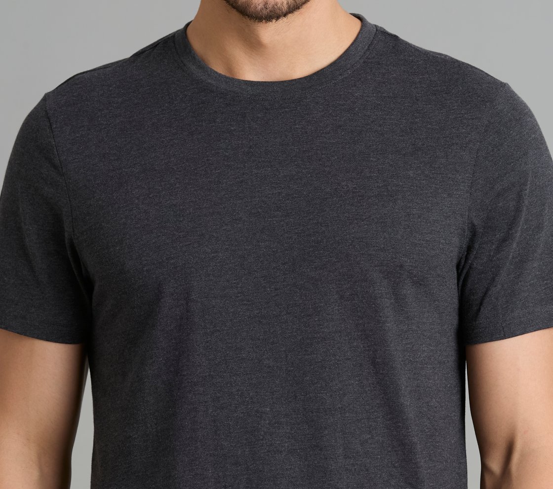 SS CREWNECK T-SHIRT, BLACK/CHARCOAL Apparel Right View