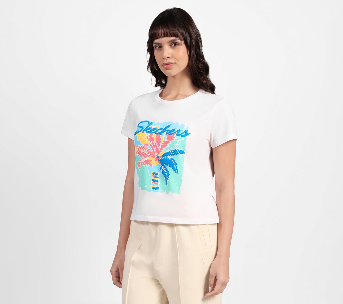 Buy Skechers OASIS MULTICOLOR PALM TEE | Womens