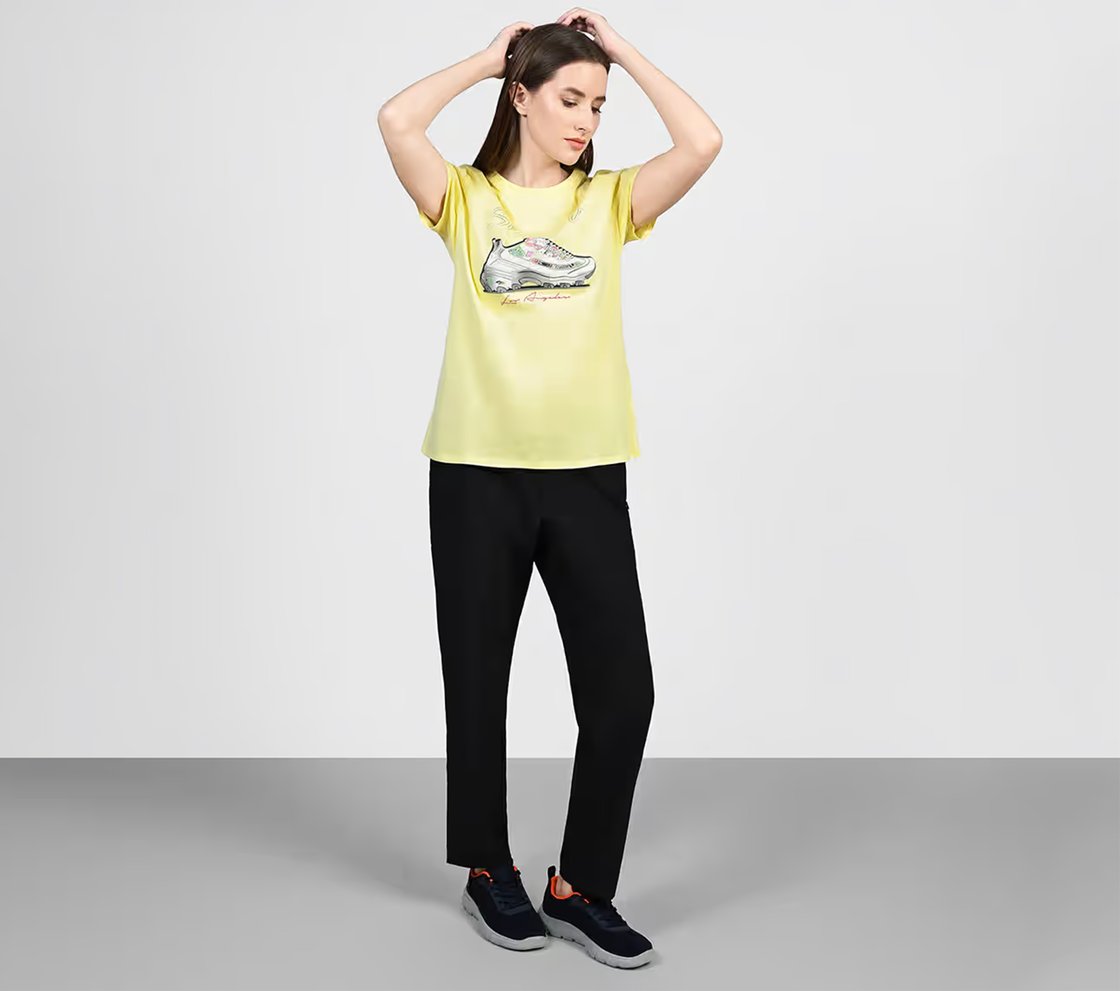 AD SKX SHOE TEE, WHITE/BLUE/YELLOW Apparel Right View