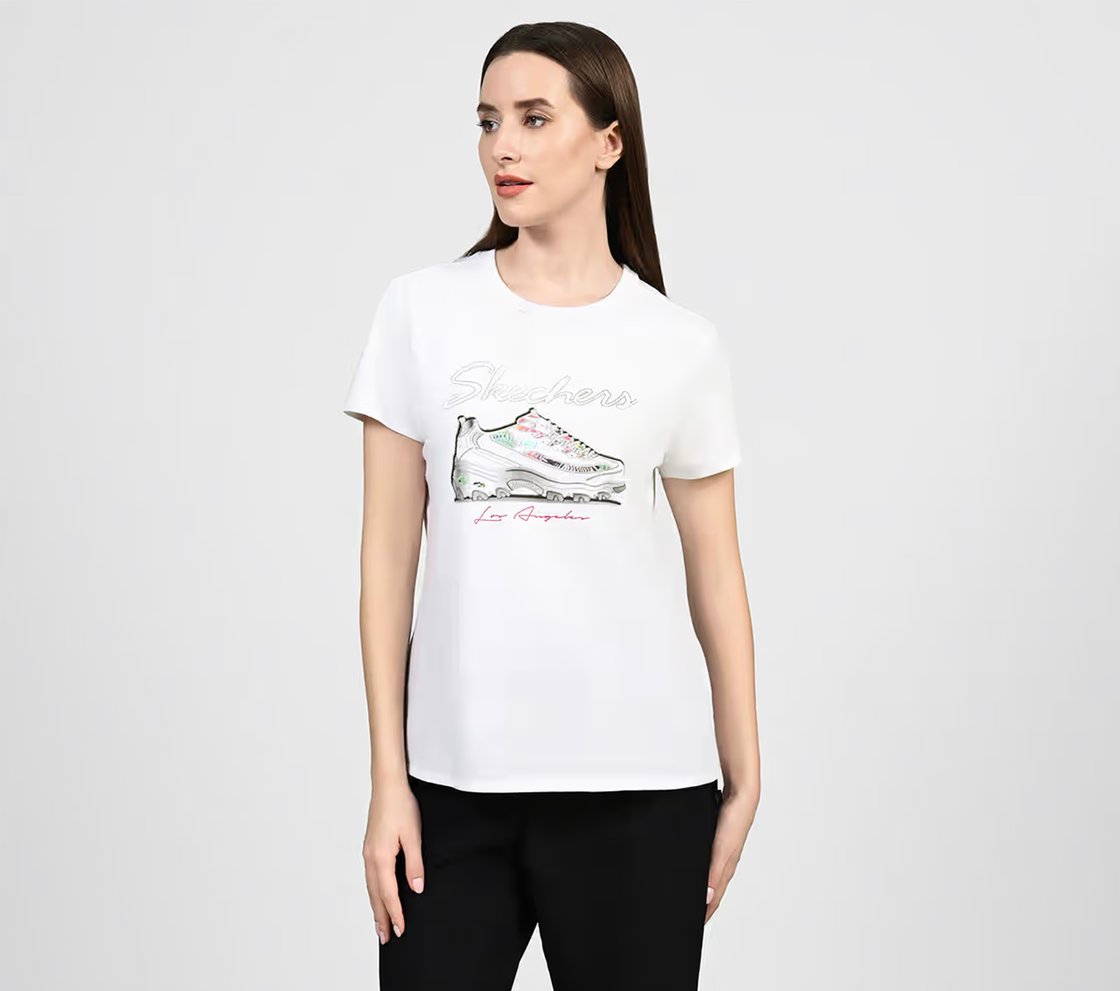 AD SKX SHOE TEE, WWWHITE Apparel Lateral View