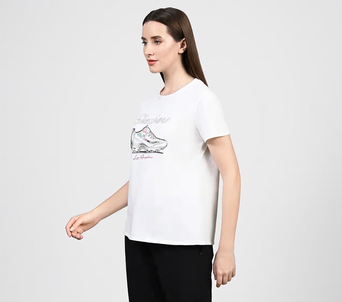 AD SKX SHOE TEE, WWWHITE Apparel Top View