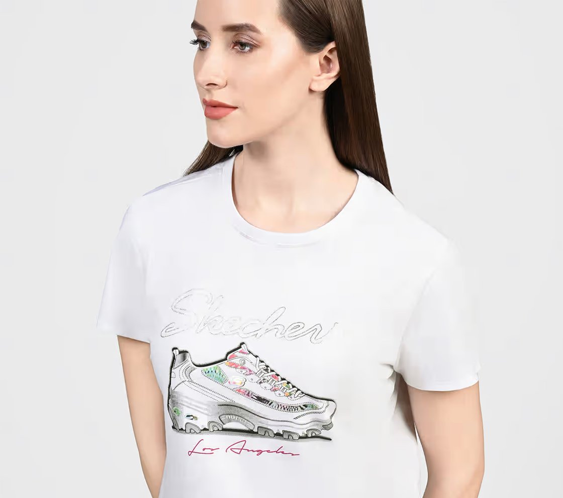 AD SKX SHOE TEE, WWWHITE