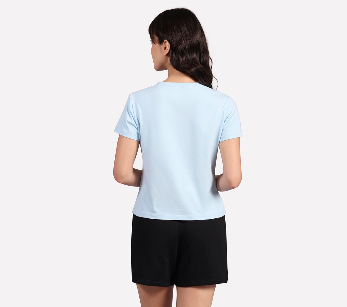 OMBRE EFFECT PALM TEE, CHARCOAL/LT. BLUE Apparel Left View