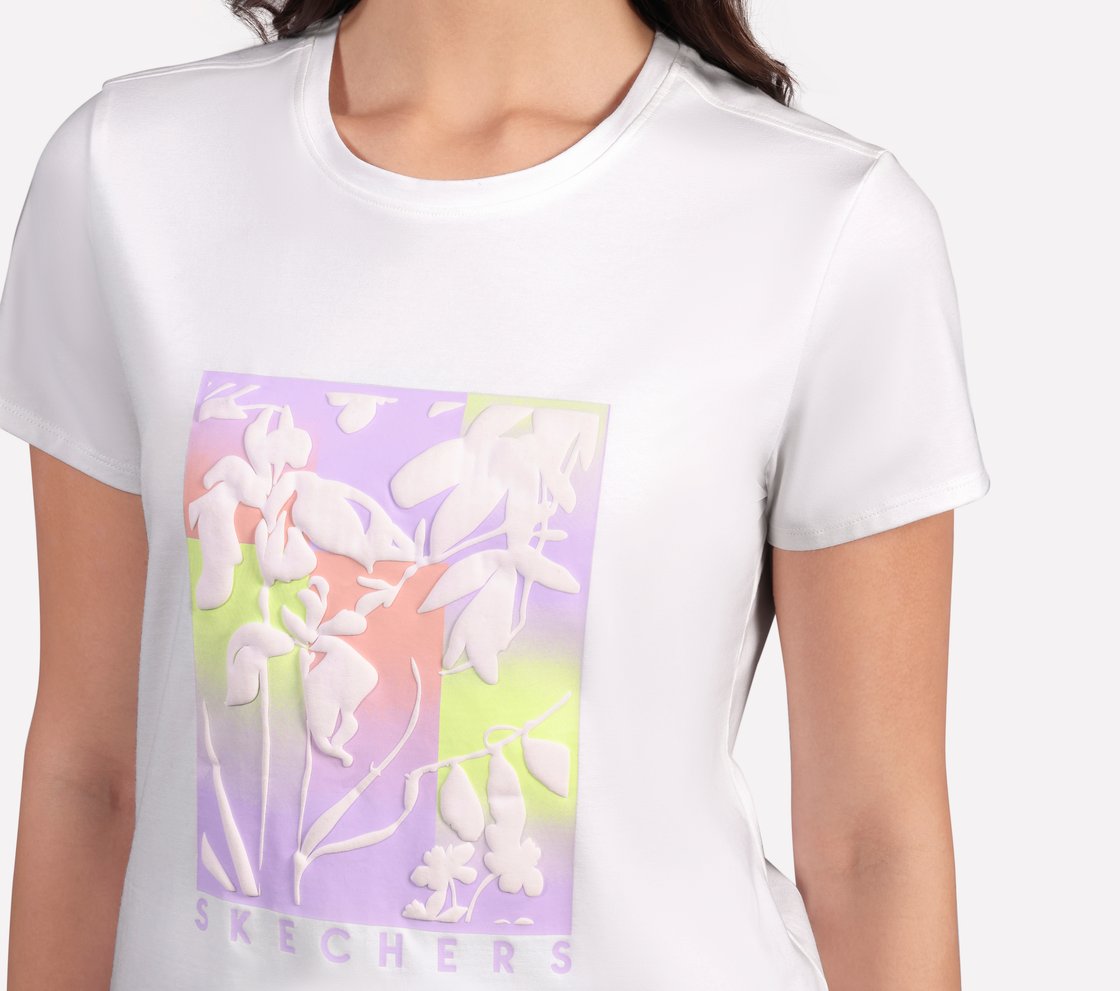 OMBRE EFFECT PALM TEE, WHITE Apparel Right View