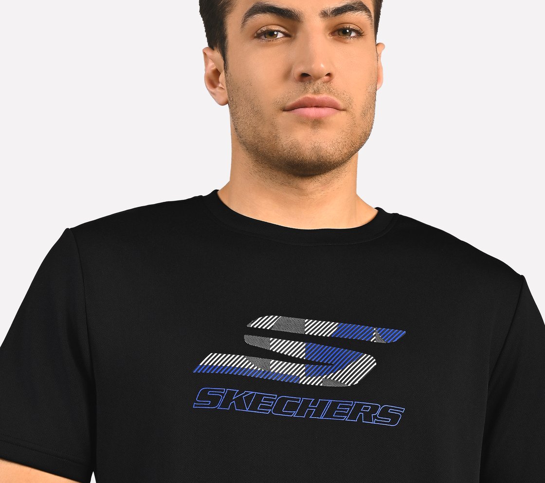 LOGO GRAPHIC PRINT T-SHIRT, BLACK Apparel Right View