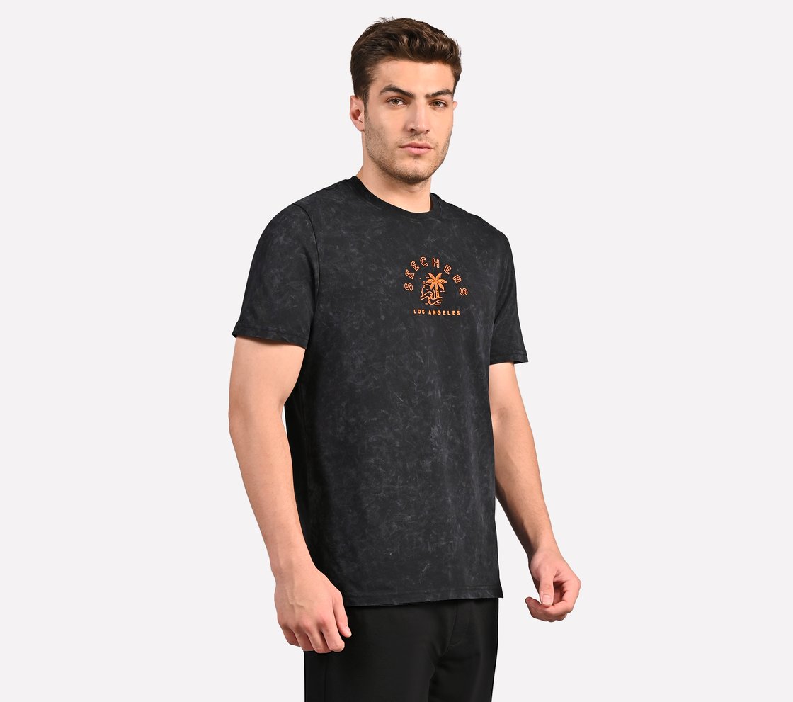 ACID WASH GRAPHIC T-SHIRT, BLACK Apparel Bottom View