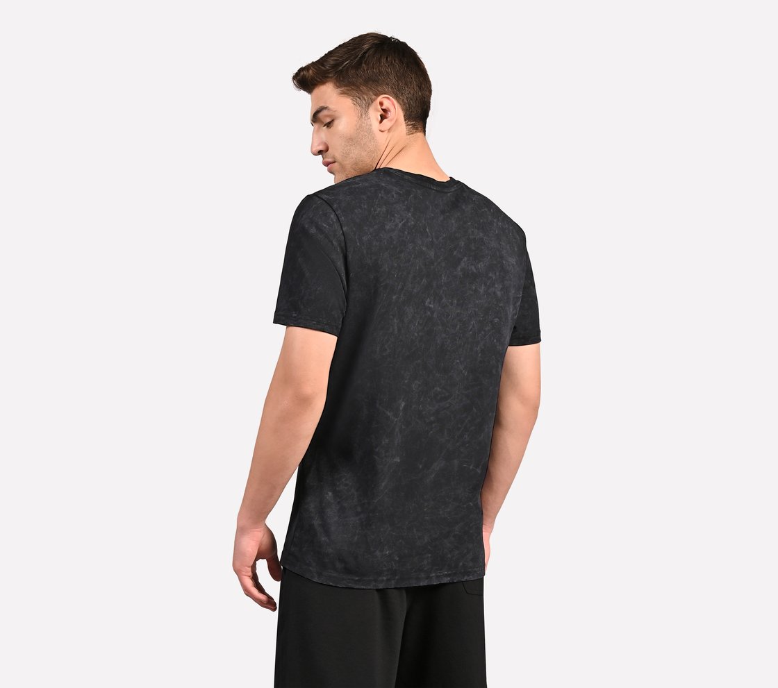 ACID WASH GRAPHIC T-SHIRT, BLACK Apparel Left View