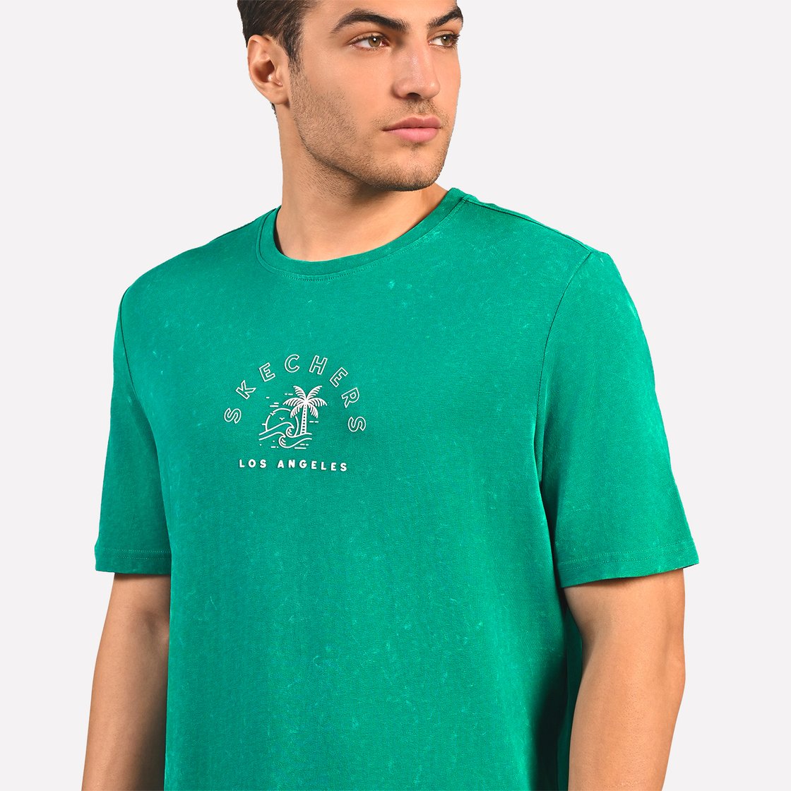 ACID WASH GRAPHIC T-SHIRT, SAGE Apparel Right View