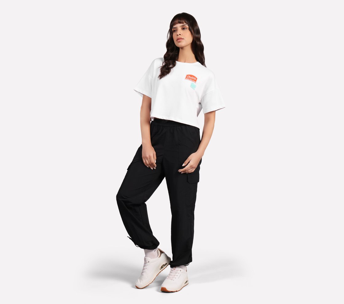 DROP SHOULDER BADGE T-SHIRT,  Apparel Right View