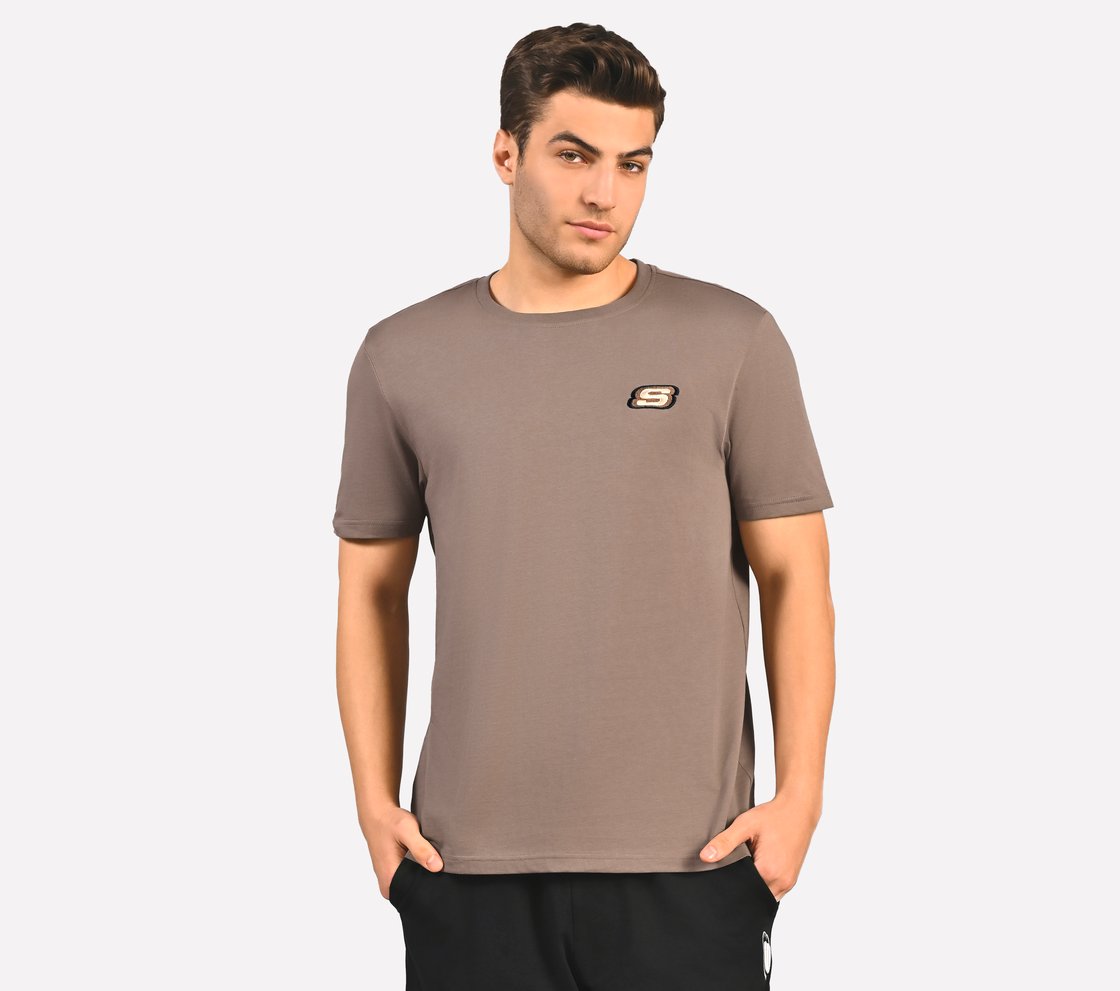 MENS BASIC LOGO  CREW NECK, BROWN