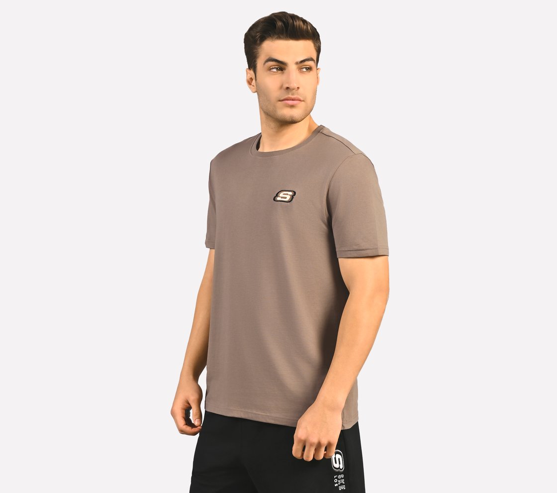 MENS BASIC LOGO  CREW NECK, BROWN