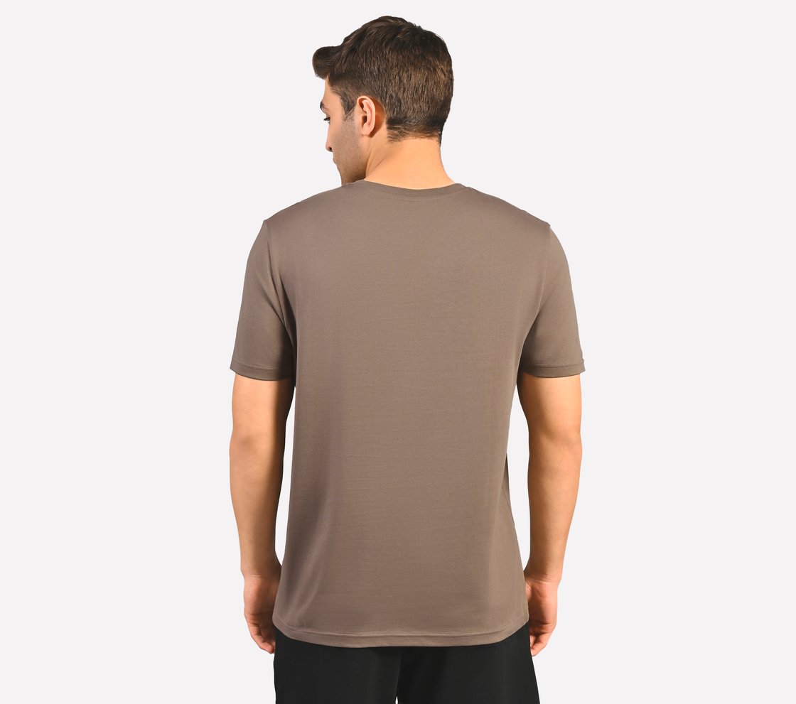 MENS BASIC LOGO  CREW NECK, BROWN