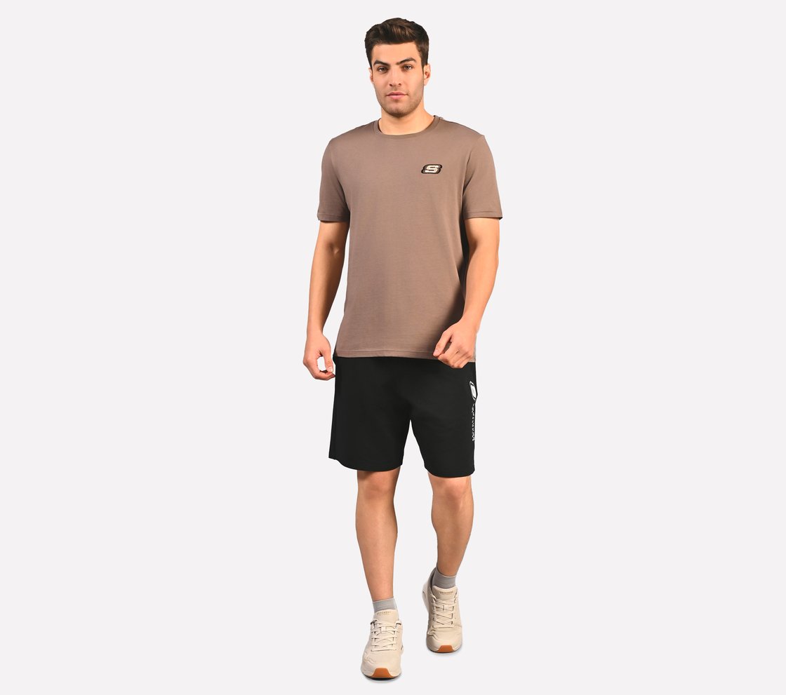 MENS BASIC LOGO  CREW NECK, BROWN Apparel Right View