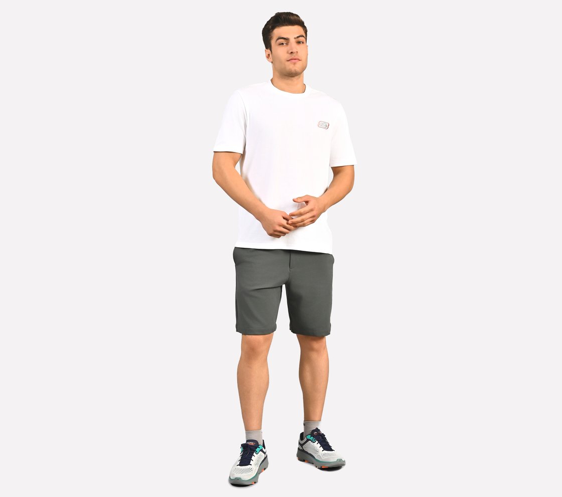 MENS BASIC LOGO  CREW NECK, WHITE Apparel Right View