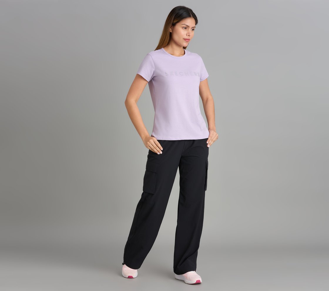 CREW NECK DIAMONTE T-SHIRT, PURPLE/LAVENDER Apparel Right View