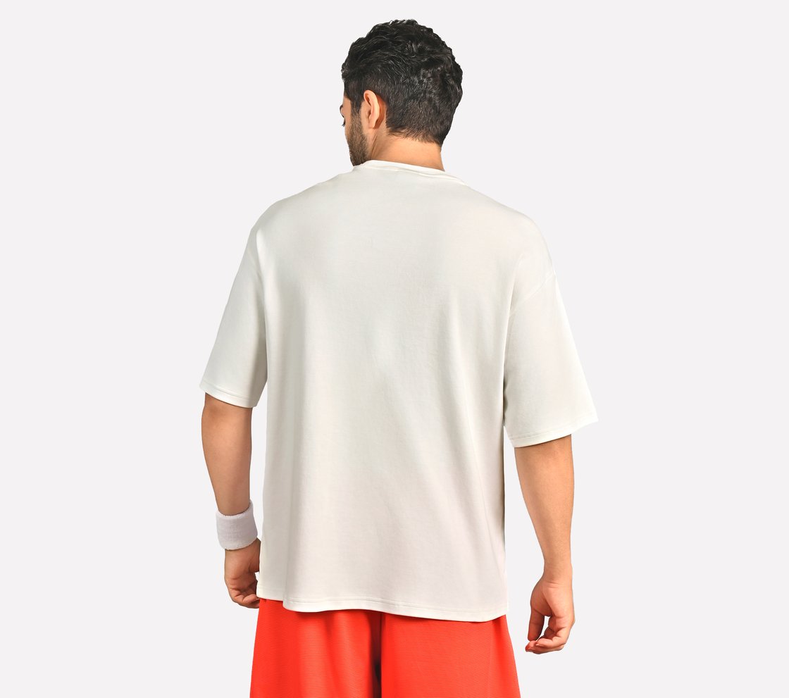 BASKETBALL GRAPHIC T-SHIRT, WHITE Apparel Left View