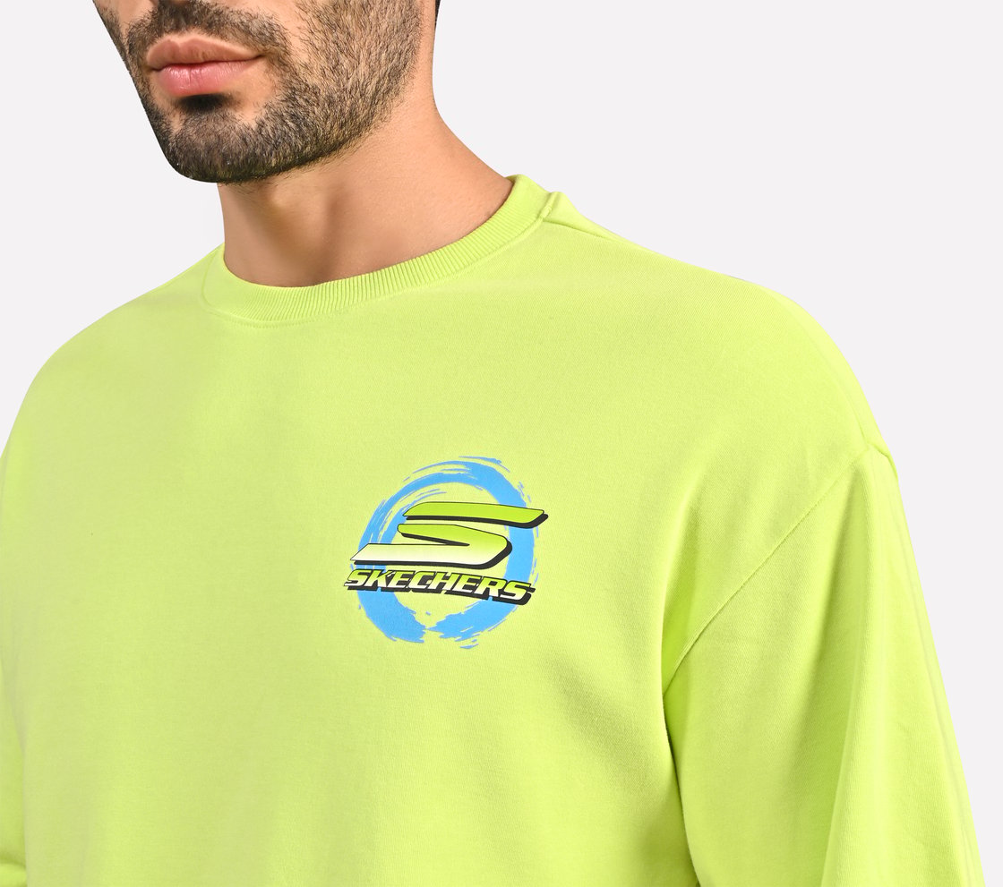 PICKLEBALL OVERSIZE T-SHIRT, LIME Apparel Right View