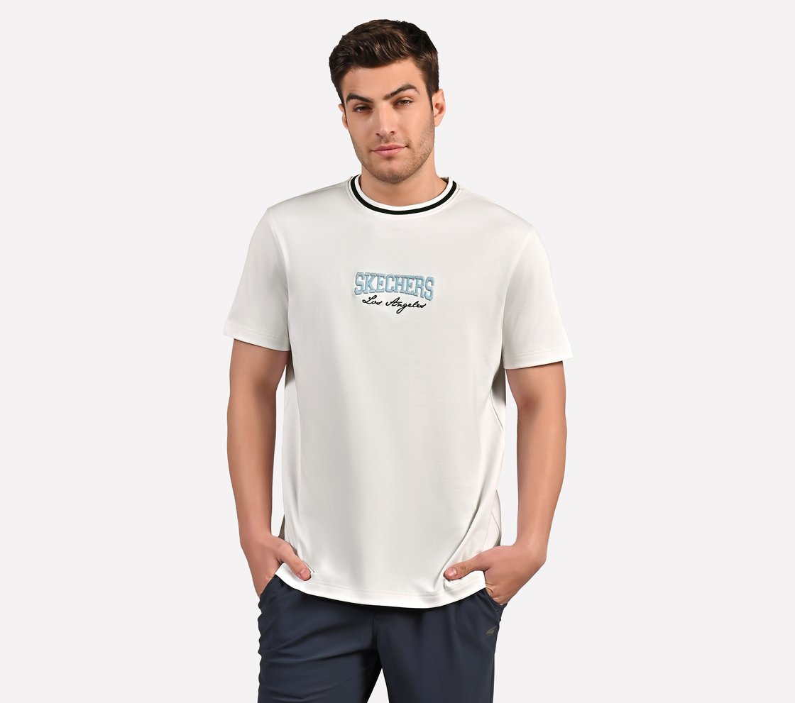 CRICKET T SHIRT, WHITE Apparel Lateral View