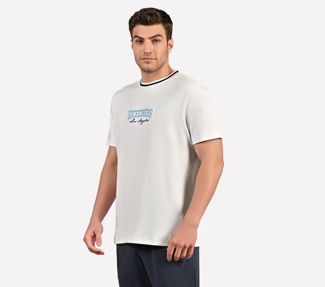 CRICKET T SHIRT, WHITE Apparel Top View