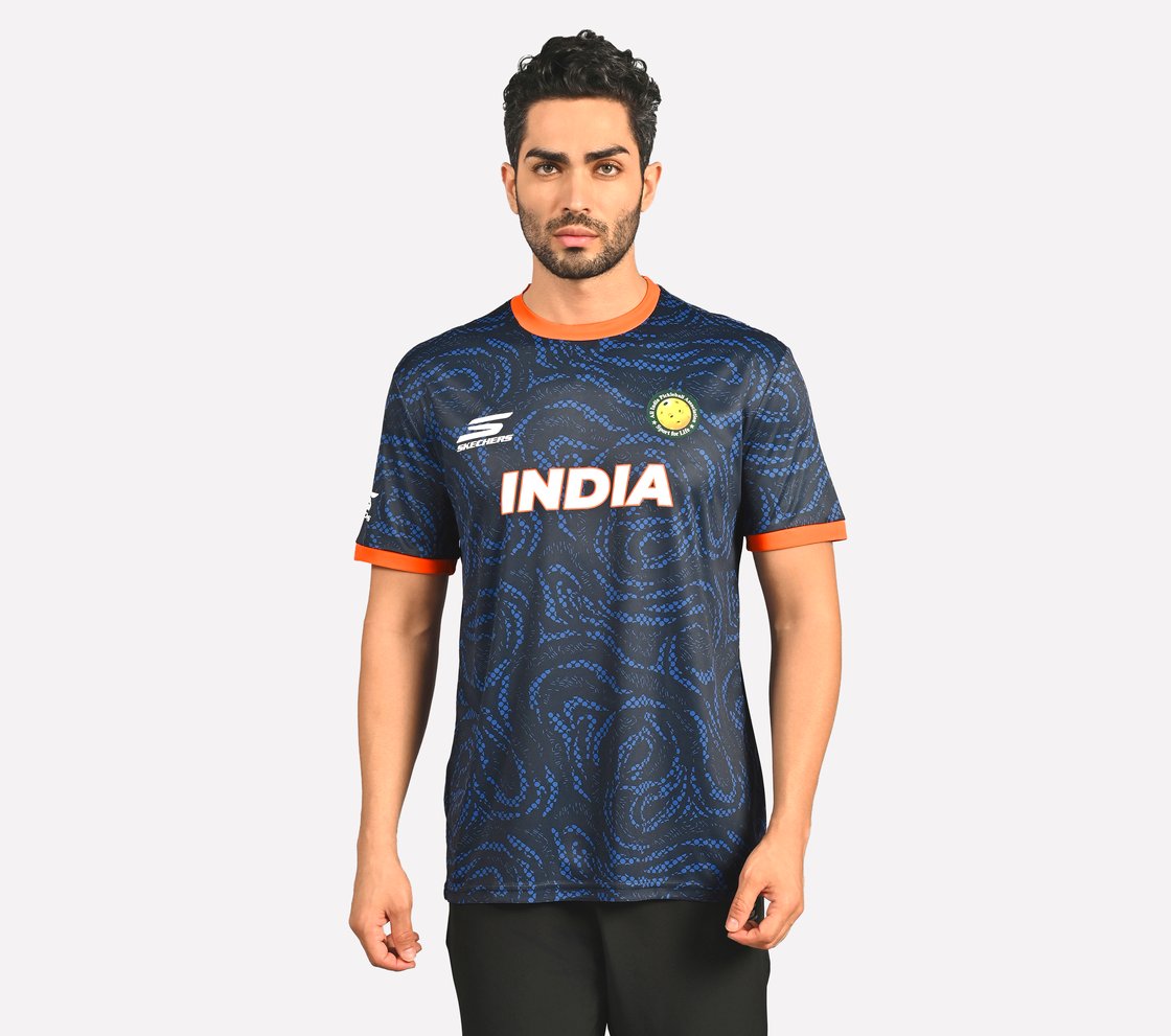AIPA PICKLEBALL T-SHIRT, NAVY Apparel Lateral View
