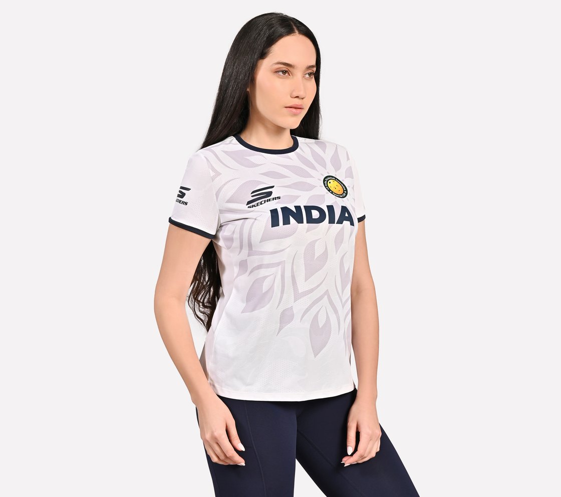 AIPA YY PICKLEBALL TEE, WHITE Apparel Top View