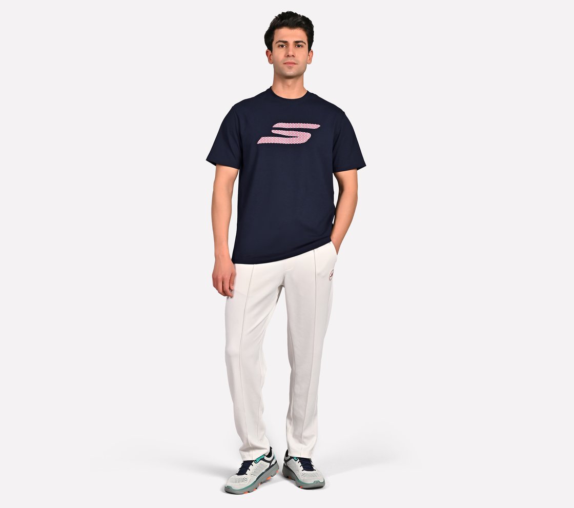 SKECHERS MENS SOCCER OVERSIZE, OFF WHITE/NAVY