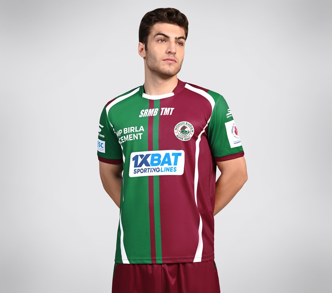 MOHUN BAGAN HOME REPLICA JERSEY, PINK/GREEN Apparel Lateral View
