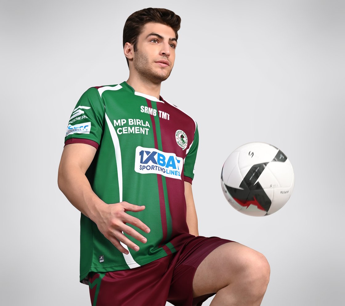 MOHUN BAGAN HOME REPLICA JERSEY, PINK/GREEN Apparel Bottom View