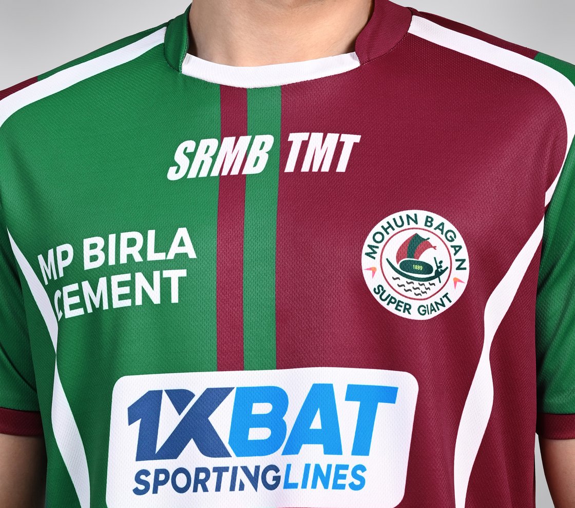 MOHUN BAGAN HOME REPLICA JERSEY, PINK/GREEN Apparel Right View