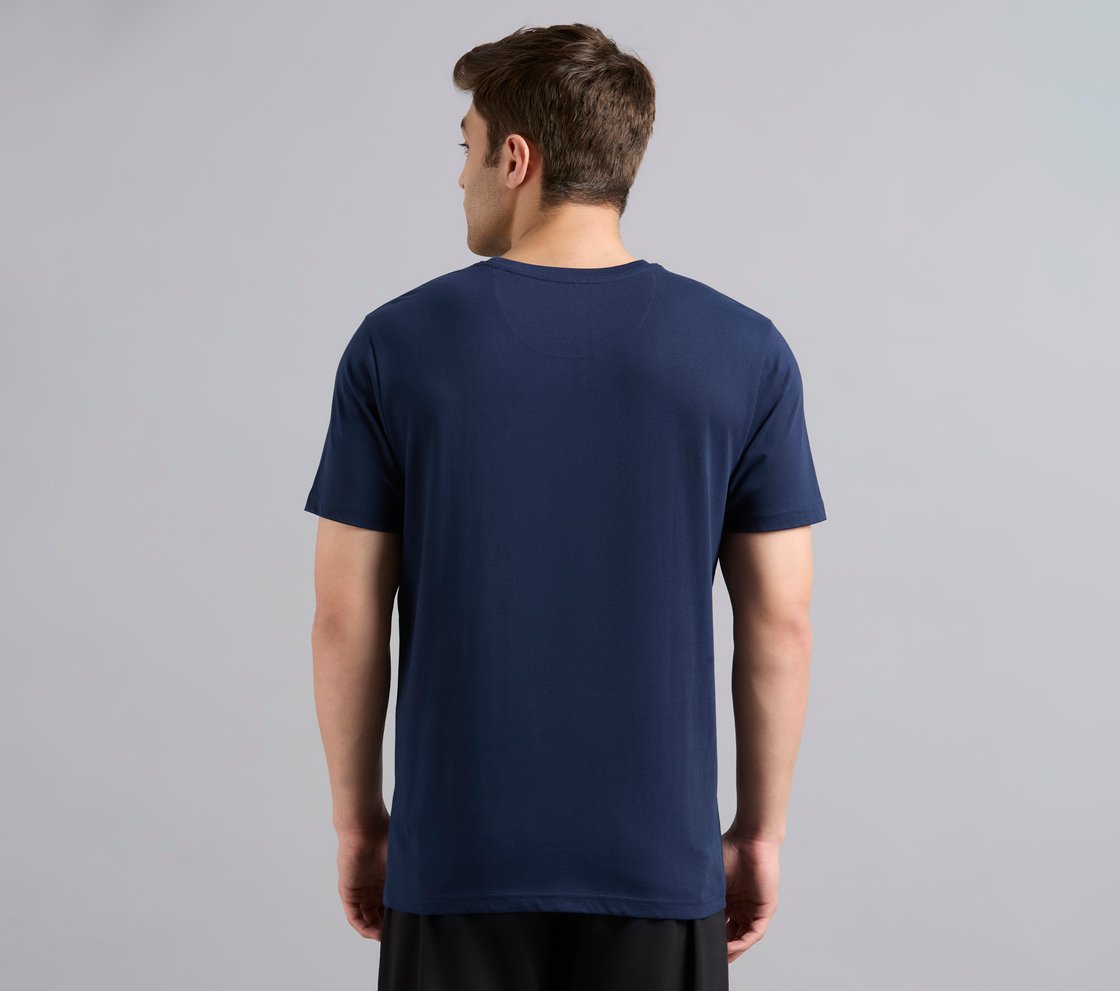 SKECHERS HAND PAINTED TEE, NAVY Apparel Left View