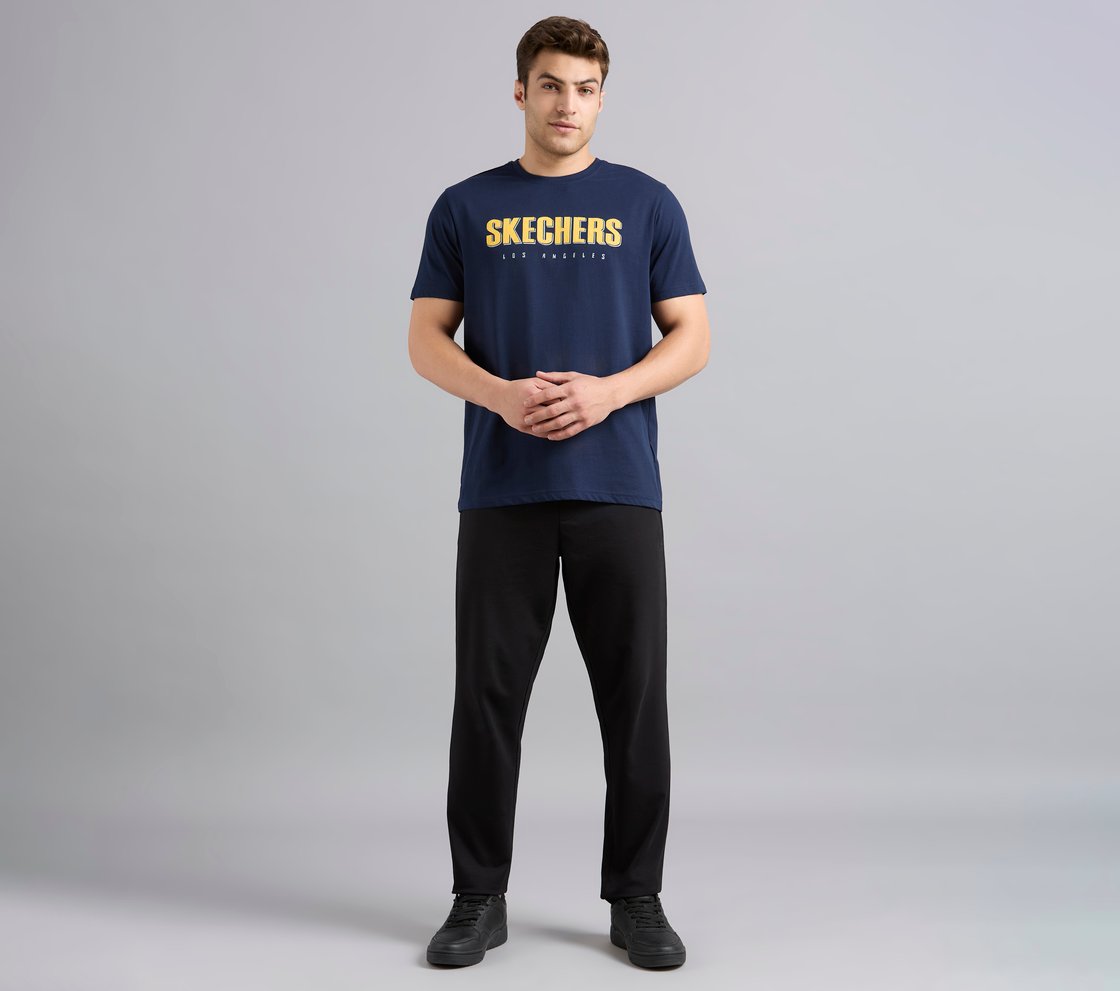 SKECHERS HAND PAINTED TEE, NAVY