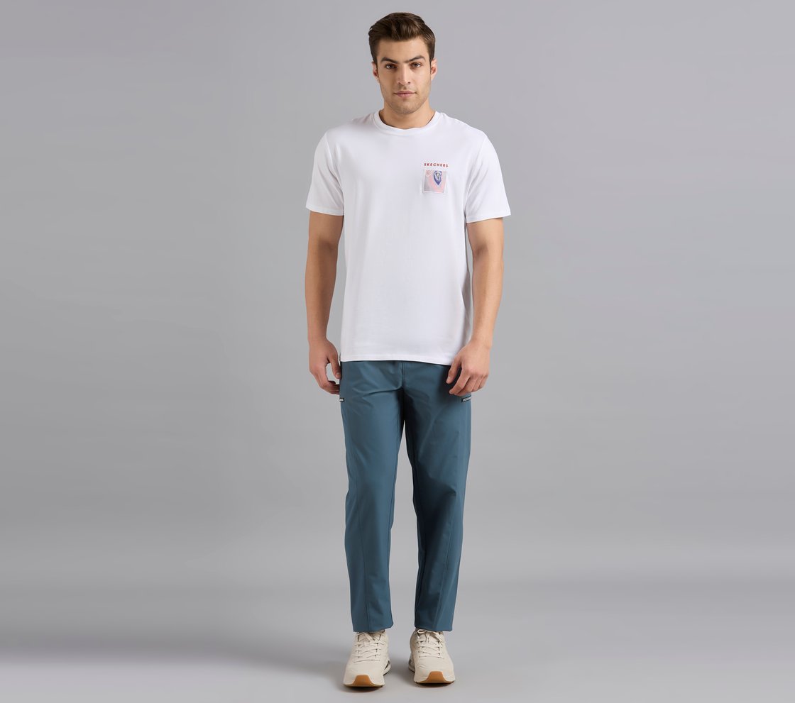 APPLIQUE PRINT T-SHIRT, WHITE Apparel Right View