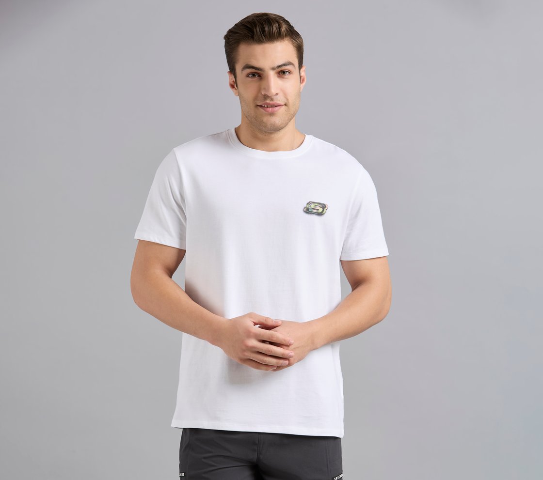 ANIME SPRAY APPLIQUE TEE, WHITE Apparel Lateral View