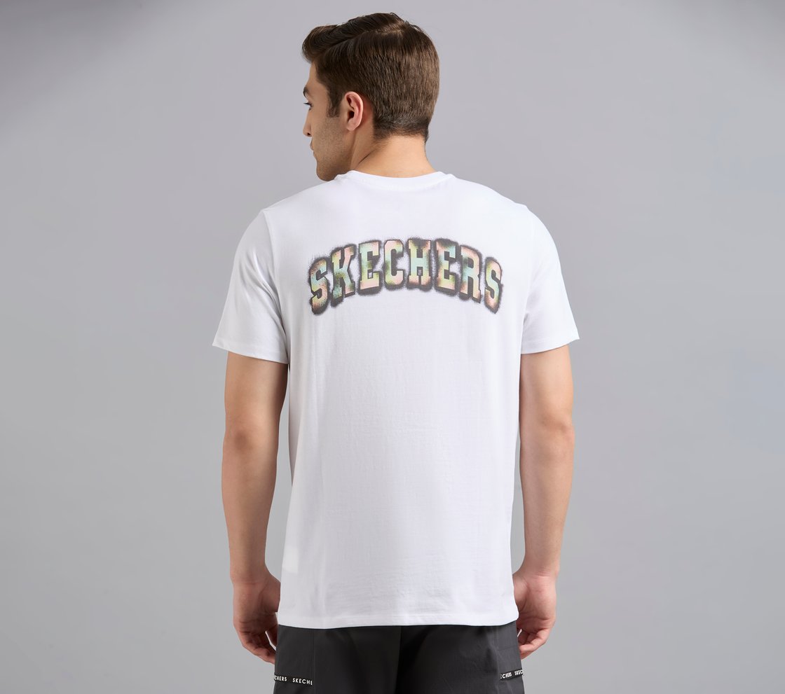 ANIME SPRAY APPLIQUE TEE, WHITE Apparel Left View