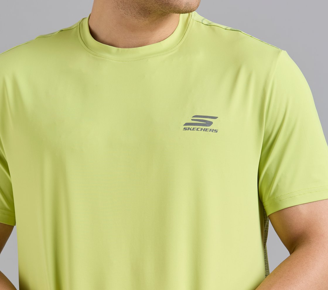 OVERBRANDING PICKLEBALL TEE, MINT/YELLOW Apparel Right View