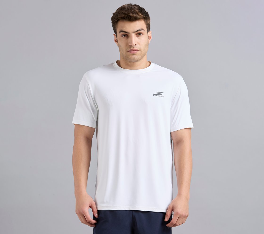 OVERBRANDING PICKLEBALL TEE, WHITE Apparel Lateral View