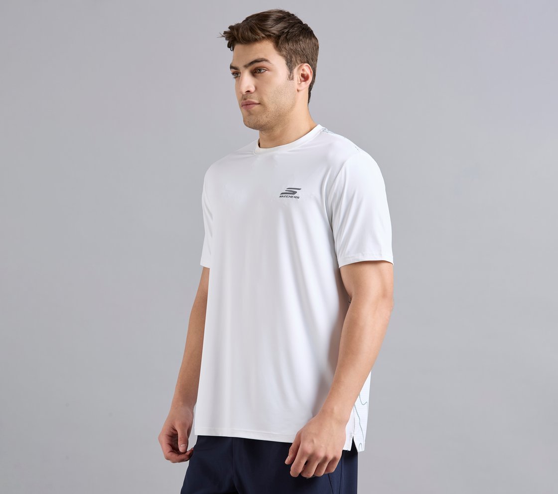 OVERBRANDING PICKLEBALL TEE, WHITE Apparel Top View