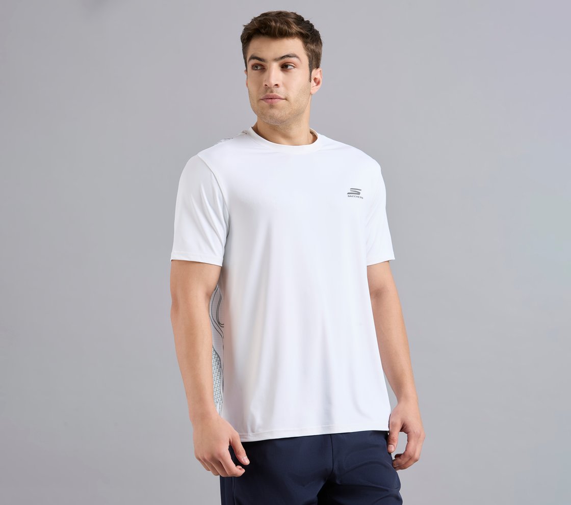 OVERBRANDING PICKLEBALL TEE, WHITE Apparel Bottom View