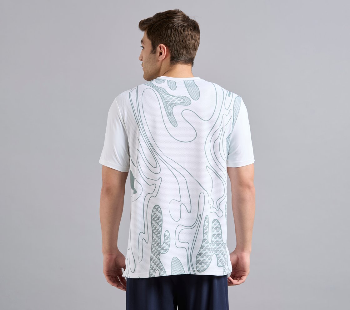 OVERBRANDING PICKLEBALL TEE, WHITE Apparel Left View