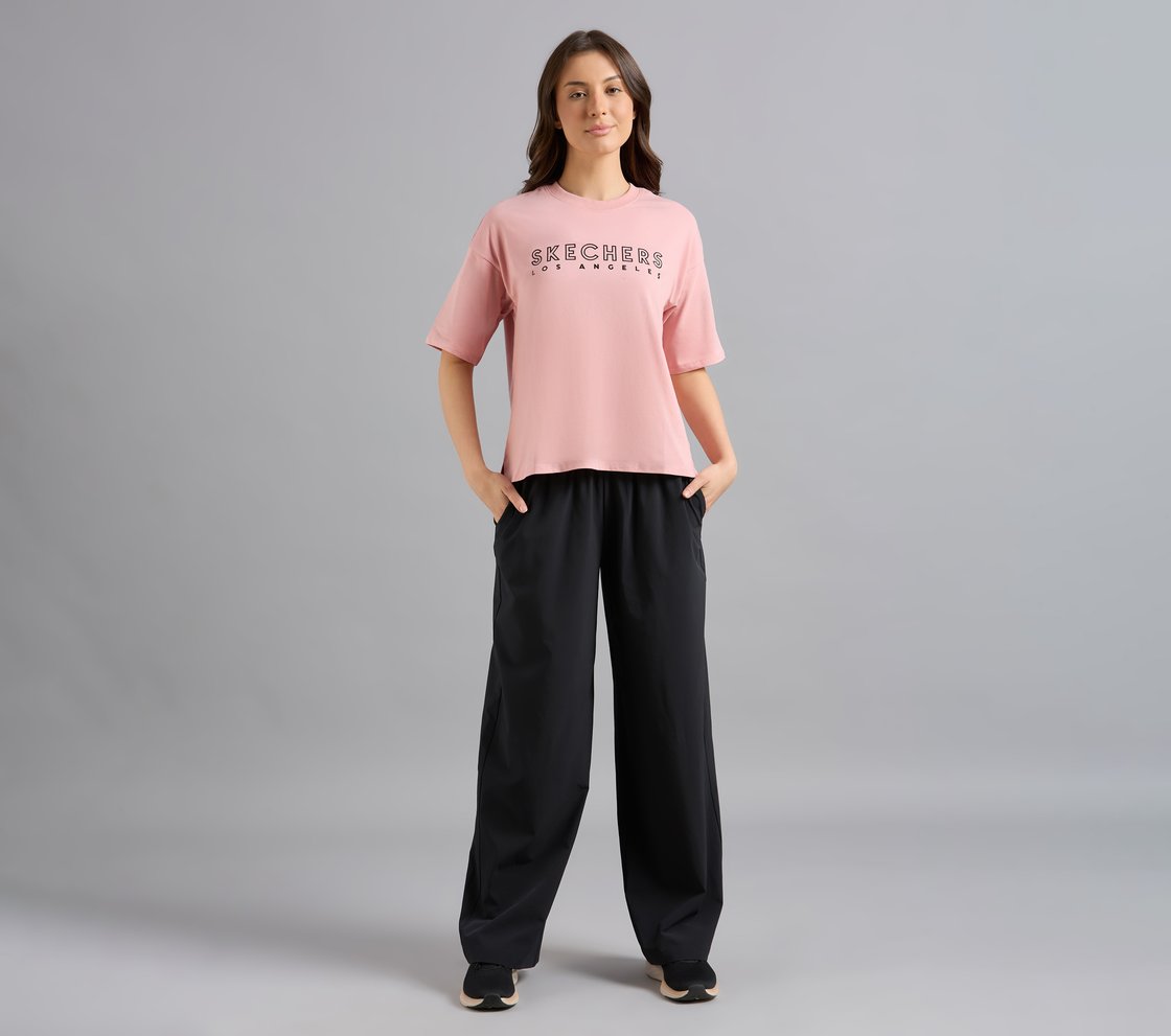 GEL PRINT OVERSIZED TEE, PURPLE/YELL