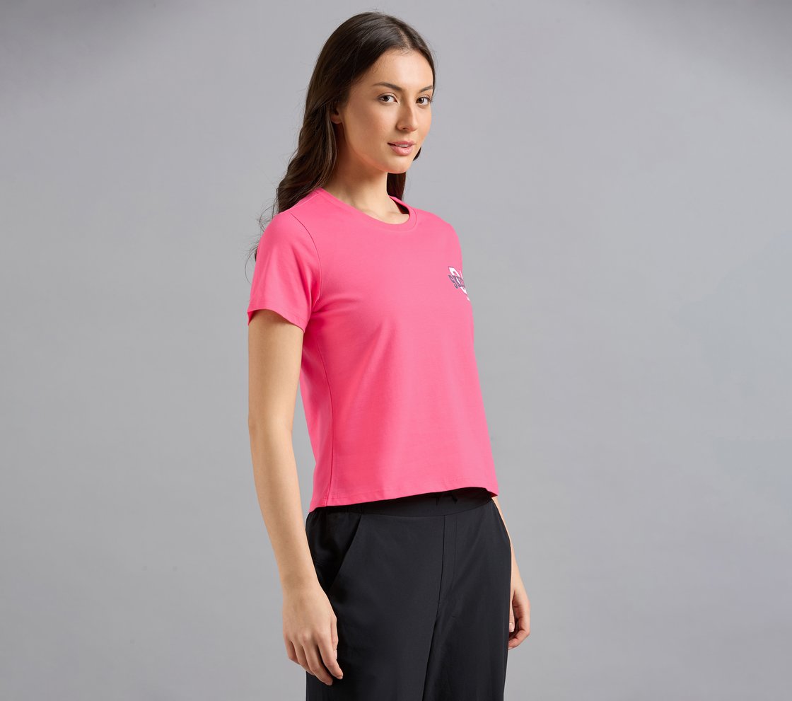 L.A. PLACEMENT PRINT T-SHIRT, H.PINK