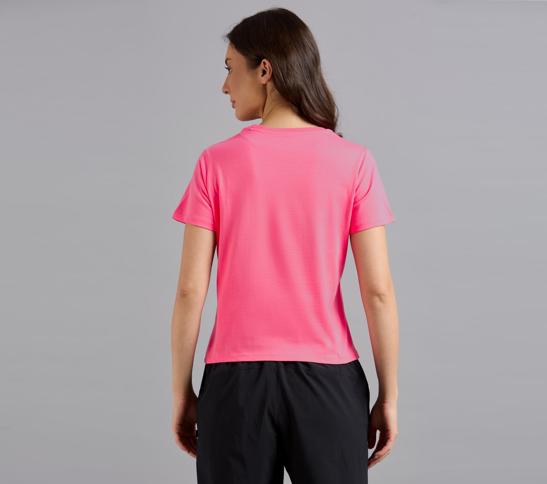 L.A. PLACEMENT PRINT T-SHIRT, H.PINK