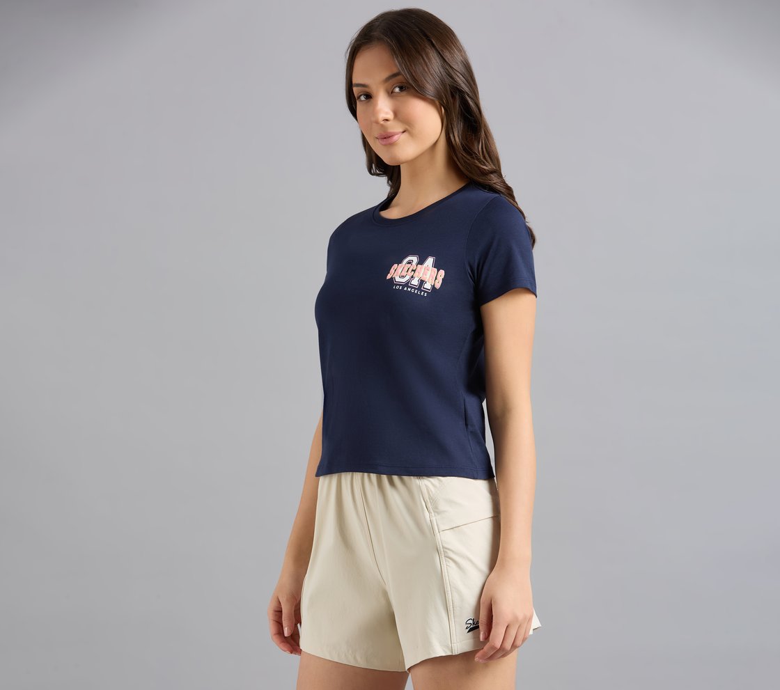 L.A. PLACEMENT PRINT T-SHIRT, NAVY Apparel Top View